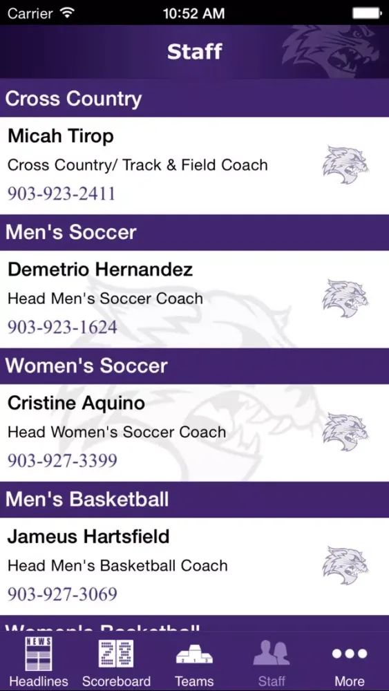ภาพหน้าจอของ Wiley College Athletics