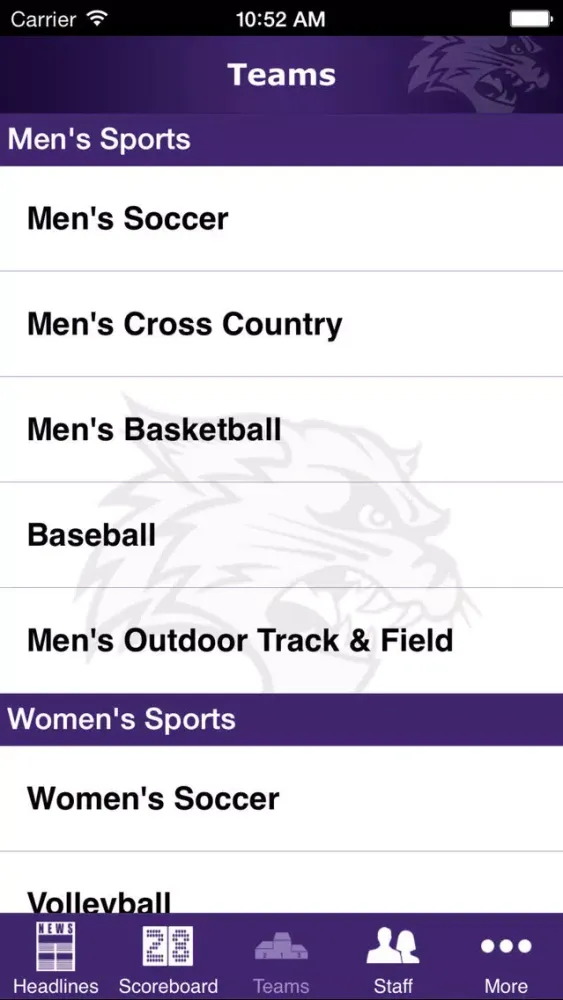 ภาพหน้าจอของ Wiley College Athletics