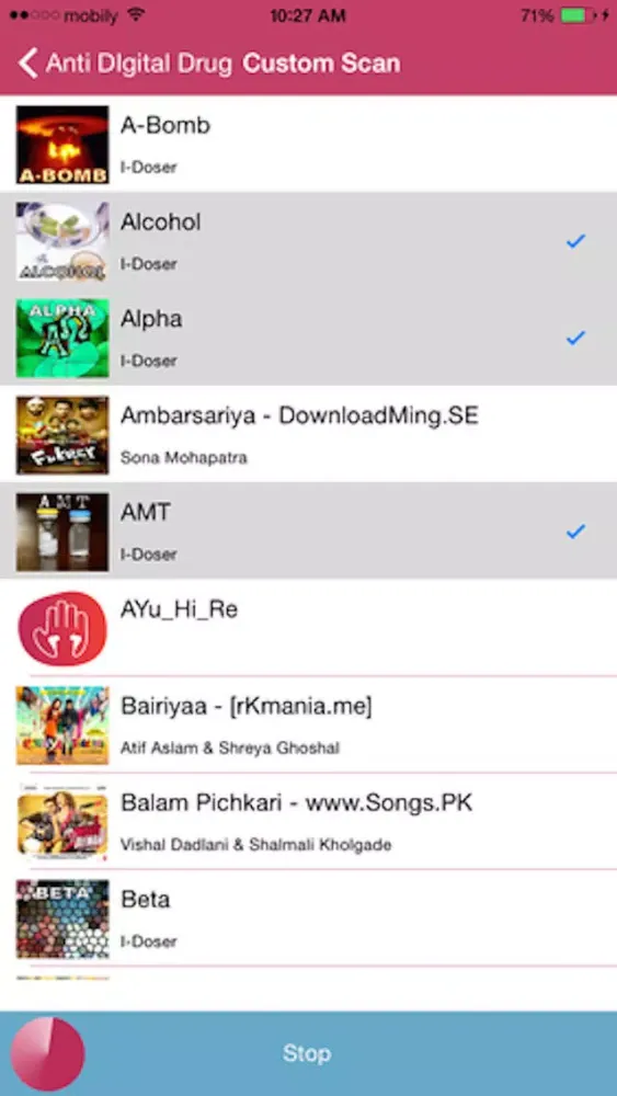 Drug Scanner - Scan your audio files for Digital D Screenshots
