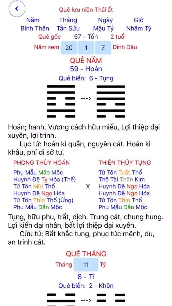 Kinh Dịch toán mệnh 스크린샷