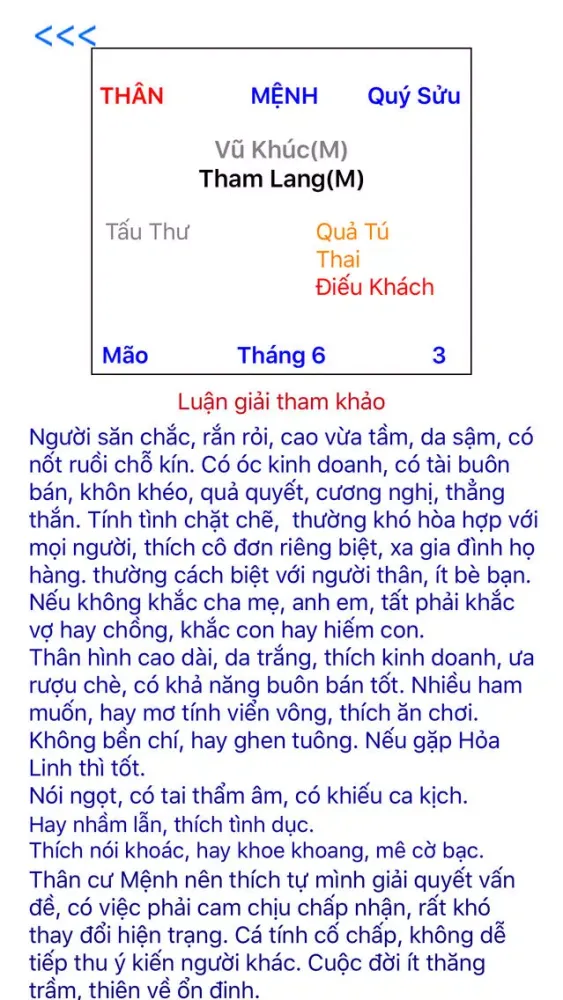 An sao Tử vi Ekran Görüntüleri