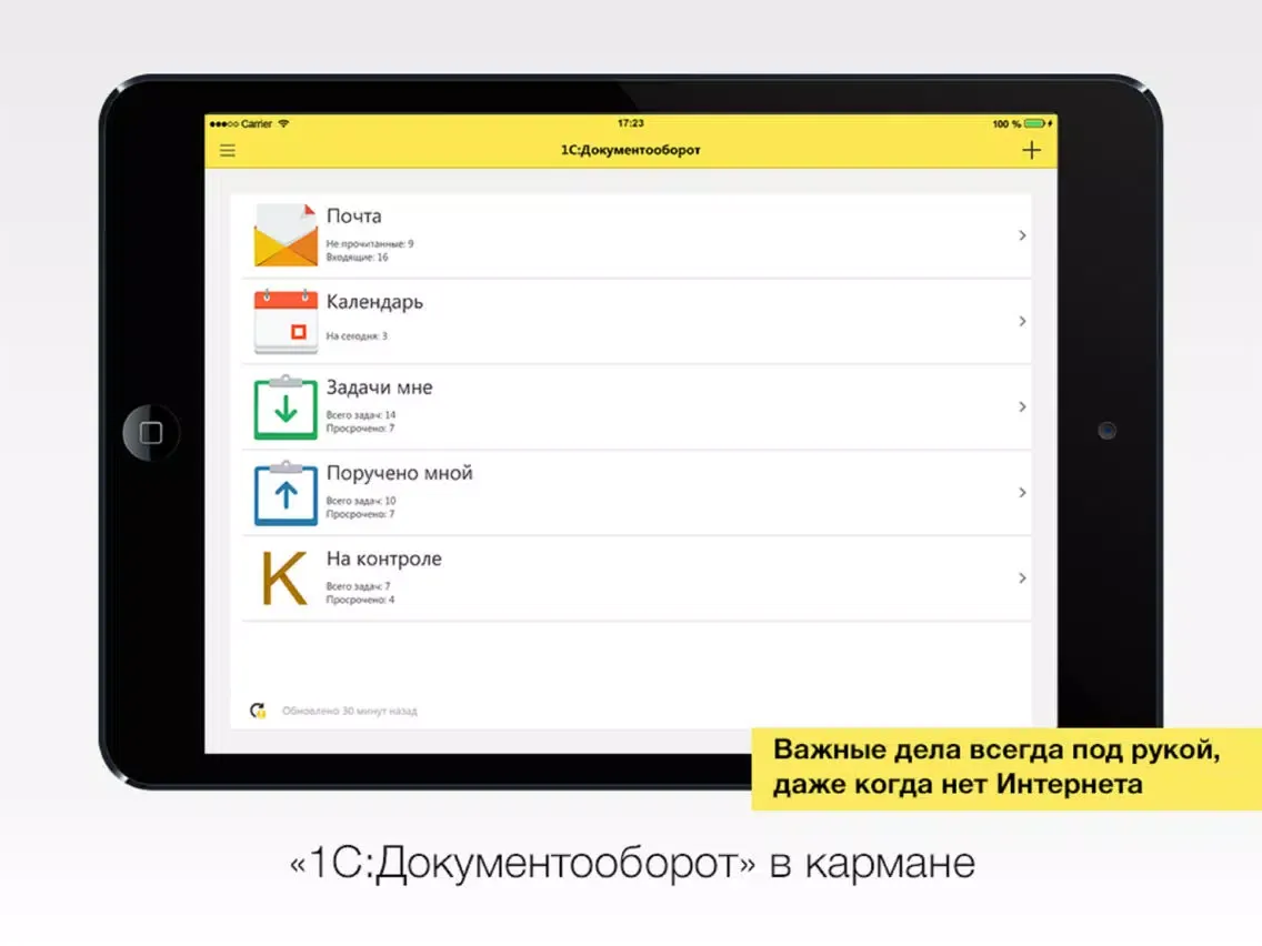 تصاویر 1С:Docflow 2.1 iPad 