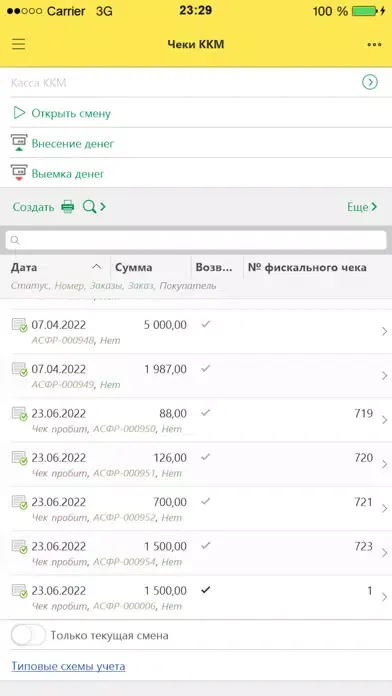 Скриншоты 1С:Розница 3