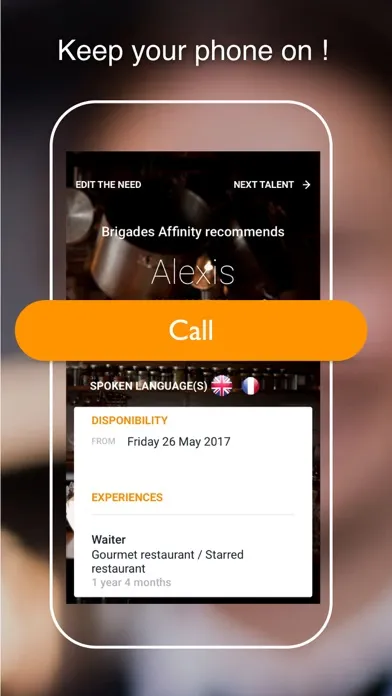 ภาพหน้าจอของ Brigades Affinity - Jobs in catering industry