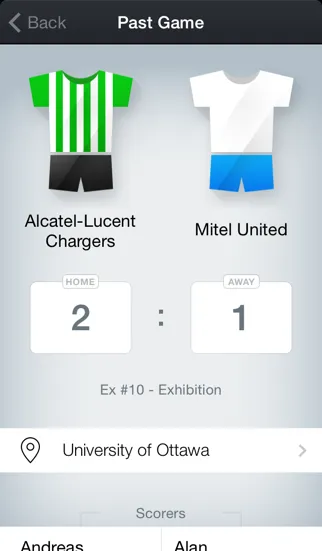 Capturas de pantalla de E2E Soccer League Centre