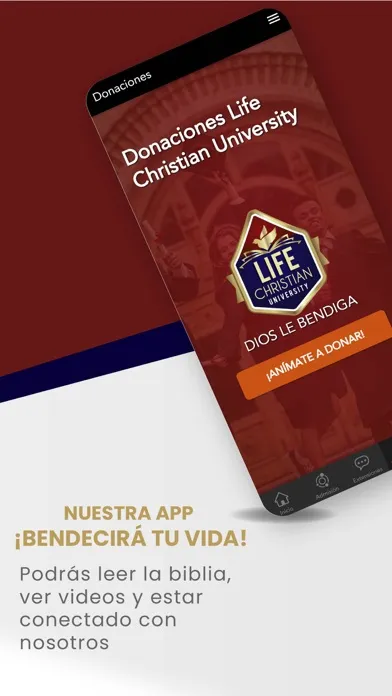 Tangkapan skrin Life Christian University