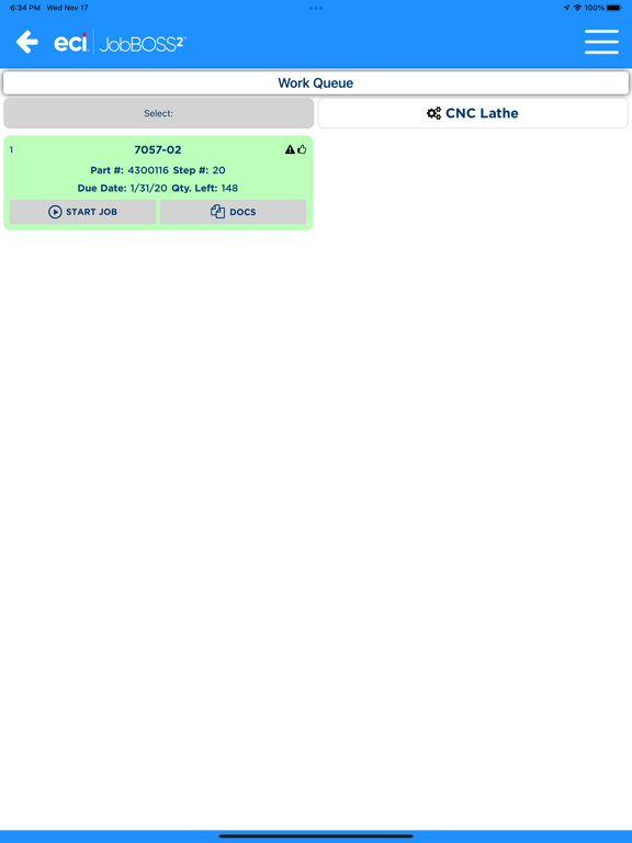 تصاویر JobBOSS²  Data Collection iPad 
