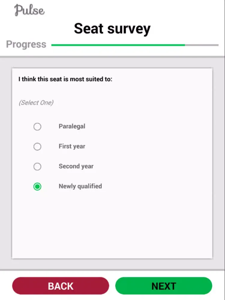 Pulse Survey iPad  스크린샷