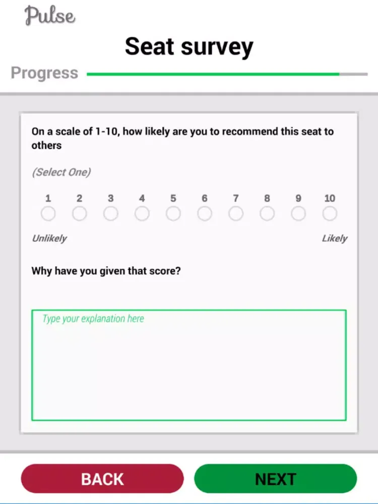 Pulse Survey iPad  스크린샷