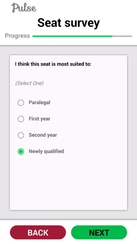 Pulse Survey 스크린샷