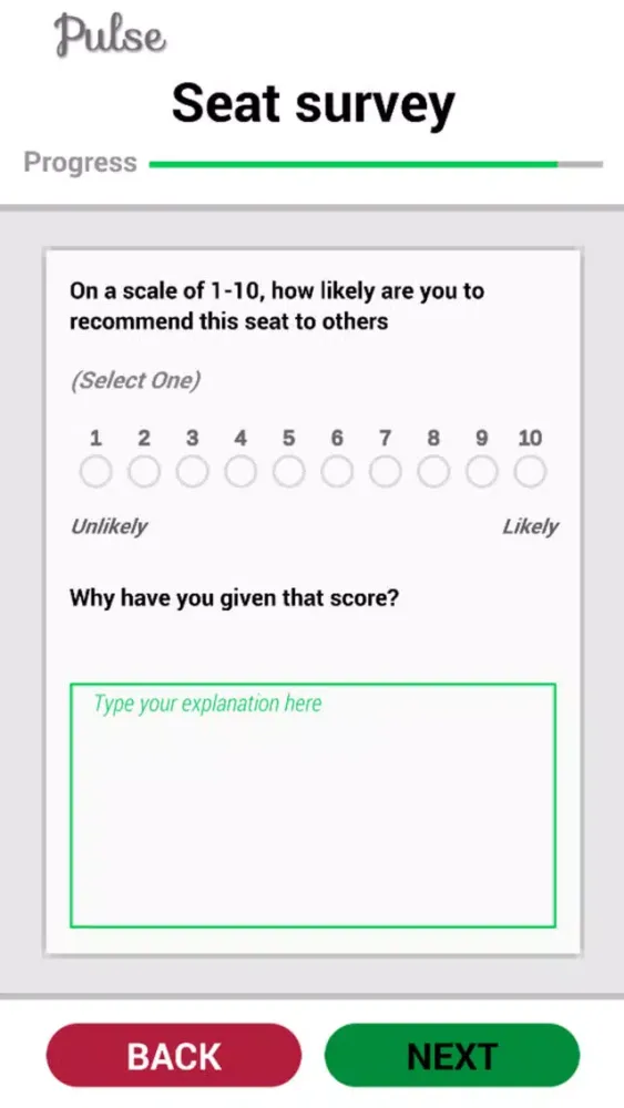 Pulse Survey 스크린샷