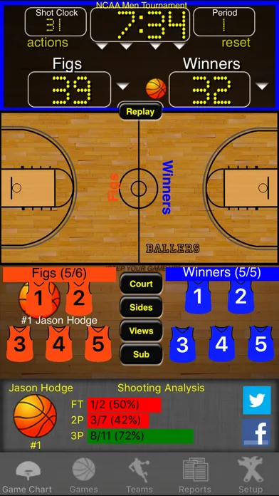 Ballers Basketball Stats應用截圖