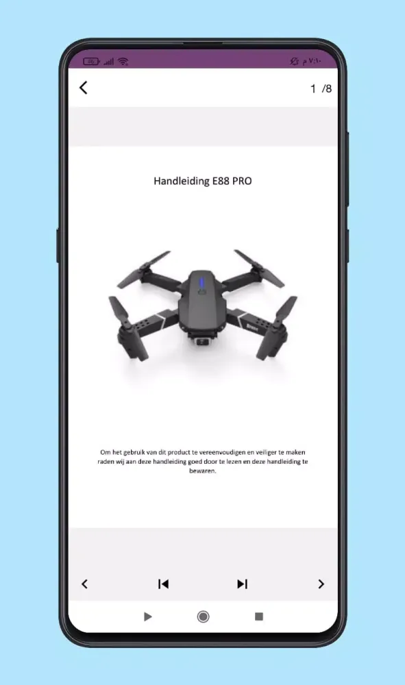 Zrzuty ekranu e88 pro drone guide