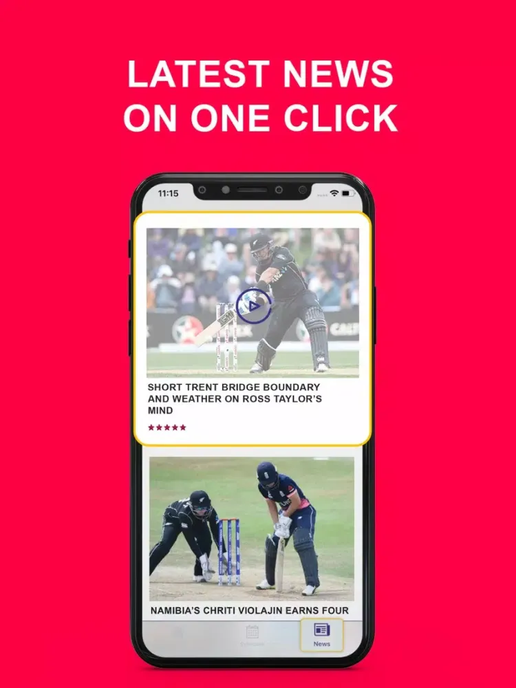 Cricket Live Updates iPad  سکرین شاٹس