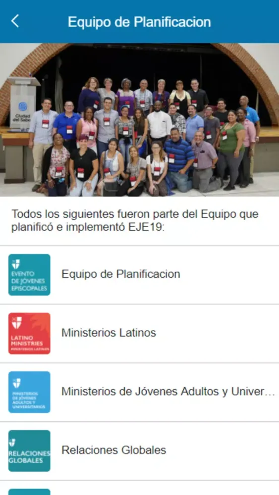 Tangkapan skrin Evento de Jóvenes Episcopales