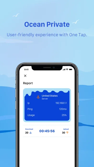 Captures d'écran de Ocean Private: Fast Secure VPN