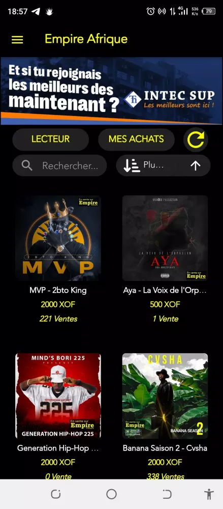 Ảnh chụp màn hình của Empire Afrique