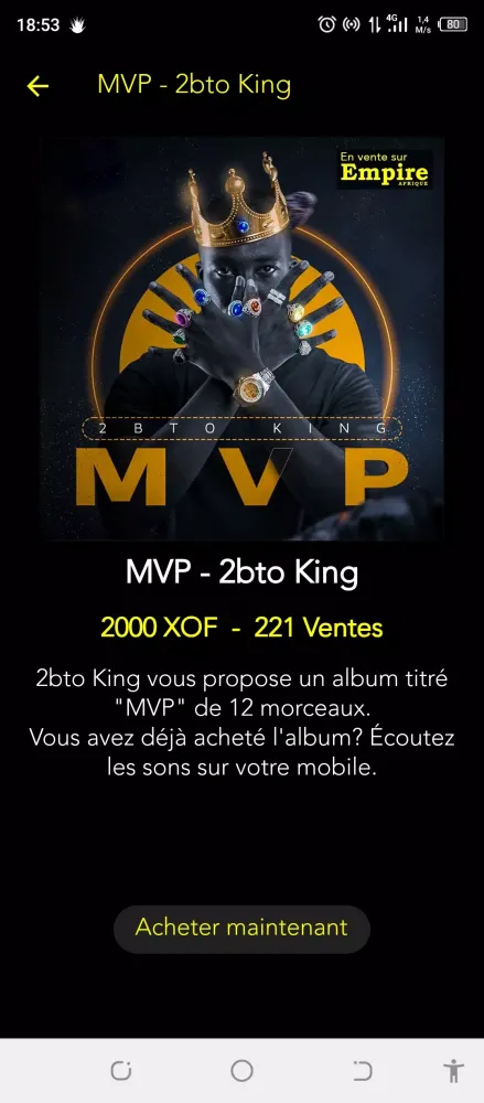 Ảnh chụp màn hình của Empire Afrique