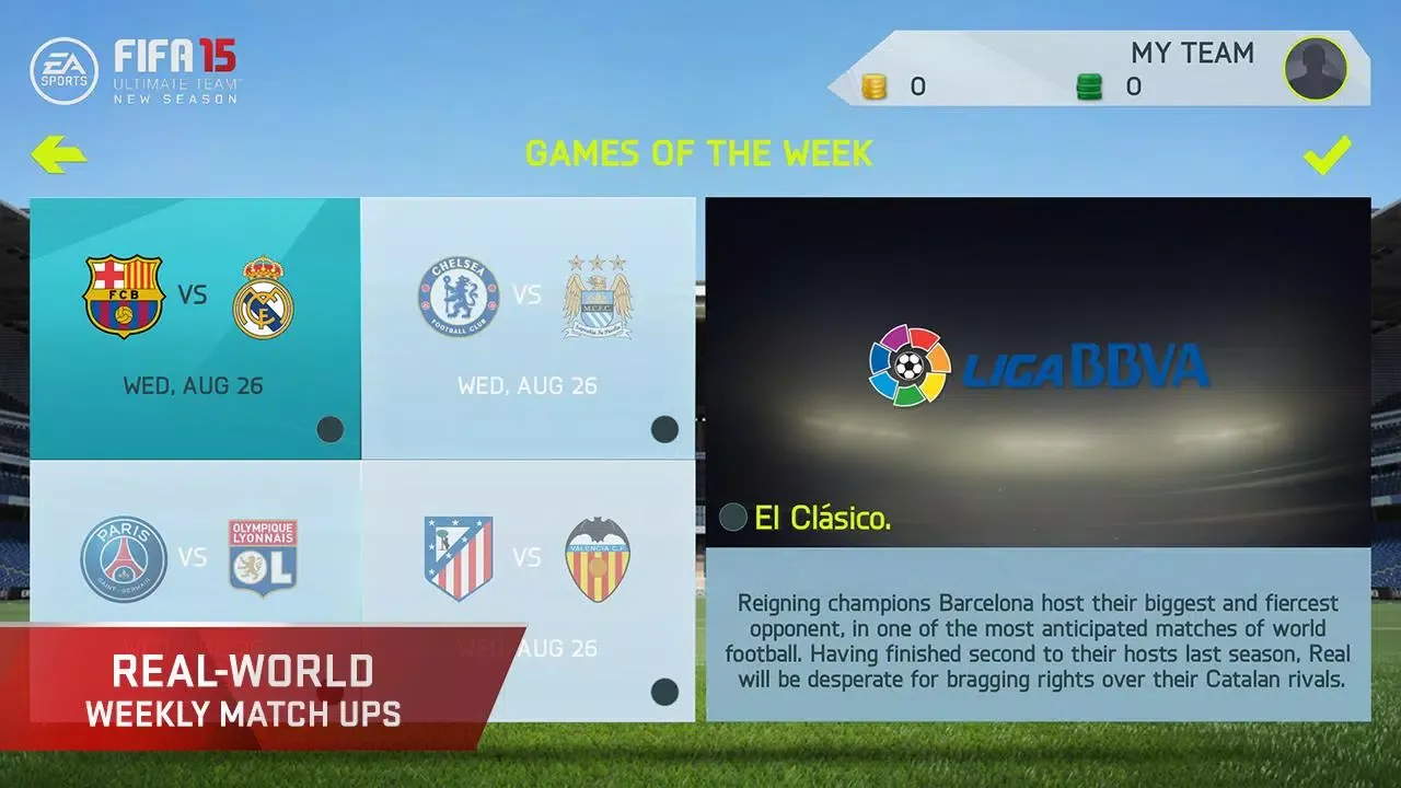 Tangkapan layar FIFA 15: UT