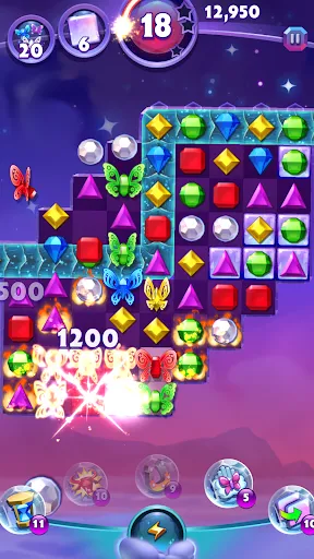 Capturas de tela do Bejeweled Stars