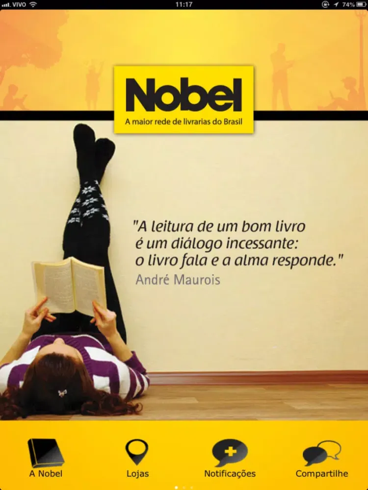 Capturas de tela do Nobel iPad 