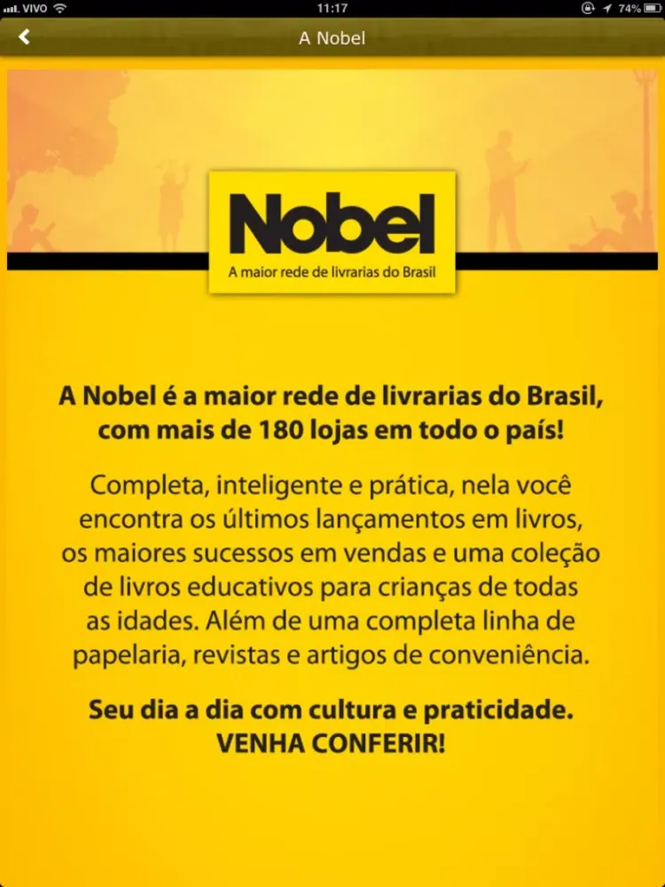 Capturas de tela do Nobel iPad 