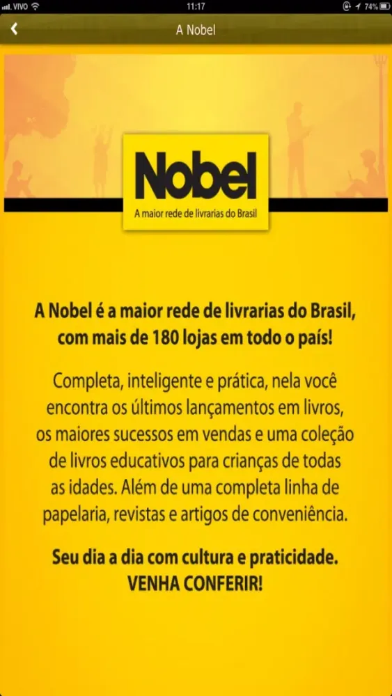 Capturas de tela do Nobel