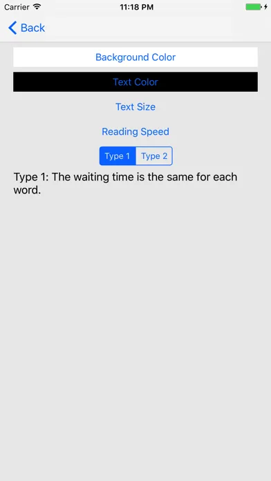 Captures d'écran de Speed Reading
