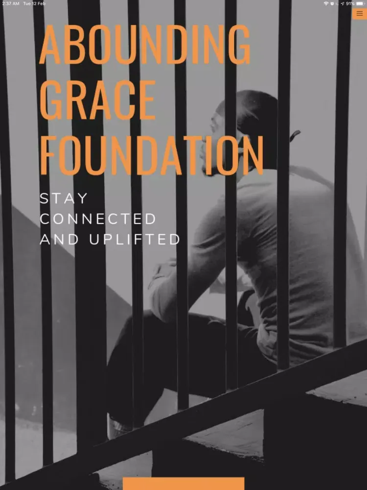 Tangkapan skrin Abounding Grace Foundation iPad 