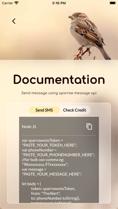 Sparrow sms Screenshots