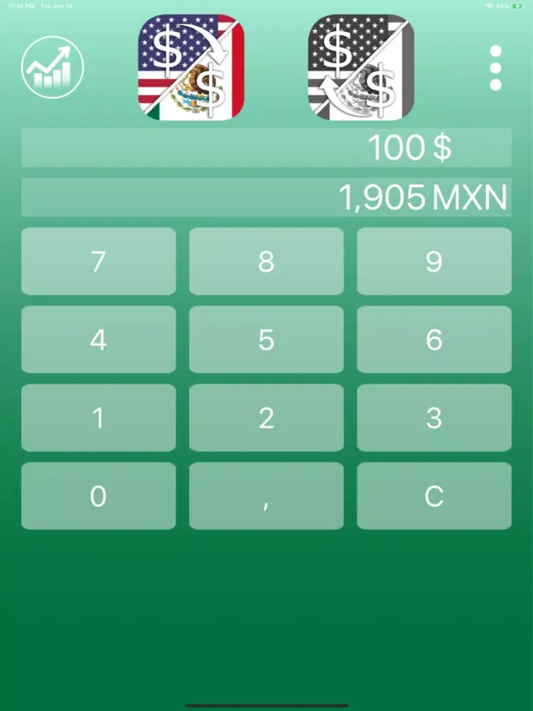 Mexican Peso Dollar converter iPad 应用截图