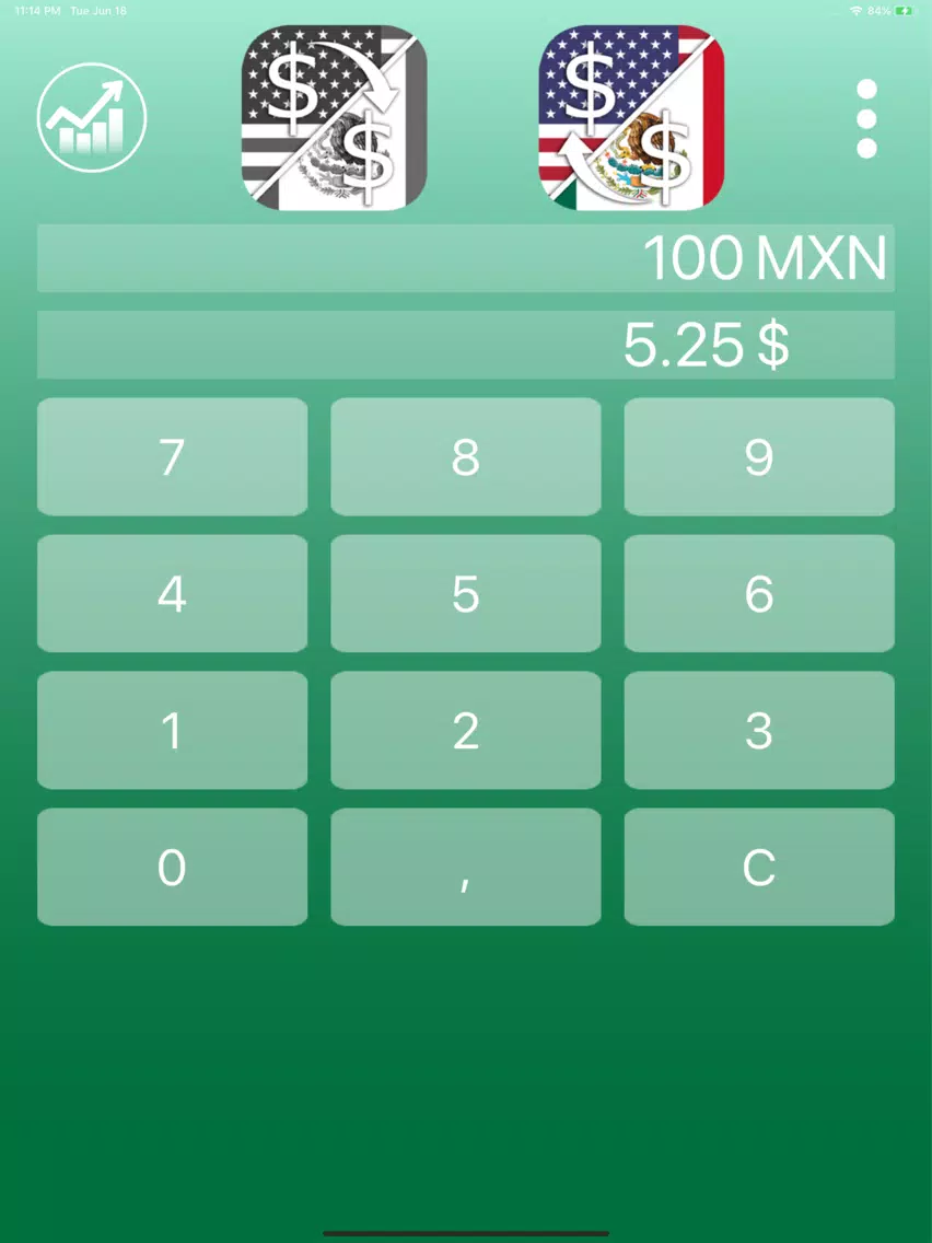 Capturas de pantalla de Mexican Peso Dollar converter iPad 