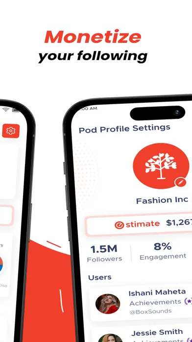 Captures d'écran de EAFTOS - Influencer Analytics