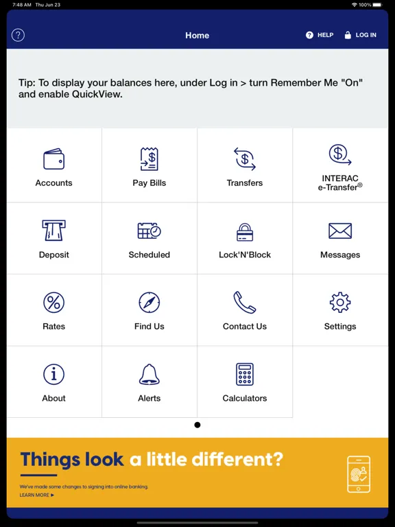 Eagle River Credit Union iPad  স্ক্রিনশট