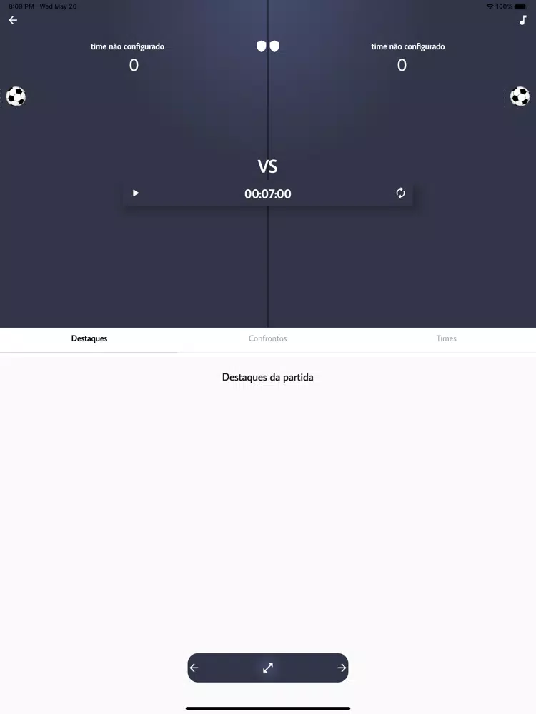 Tangkapan layar Vem pro fut iPad 