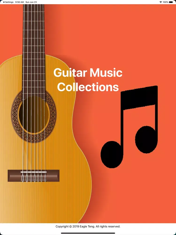 ภาพหน้าจอของ Guitar Music Collections iPad 