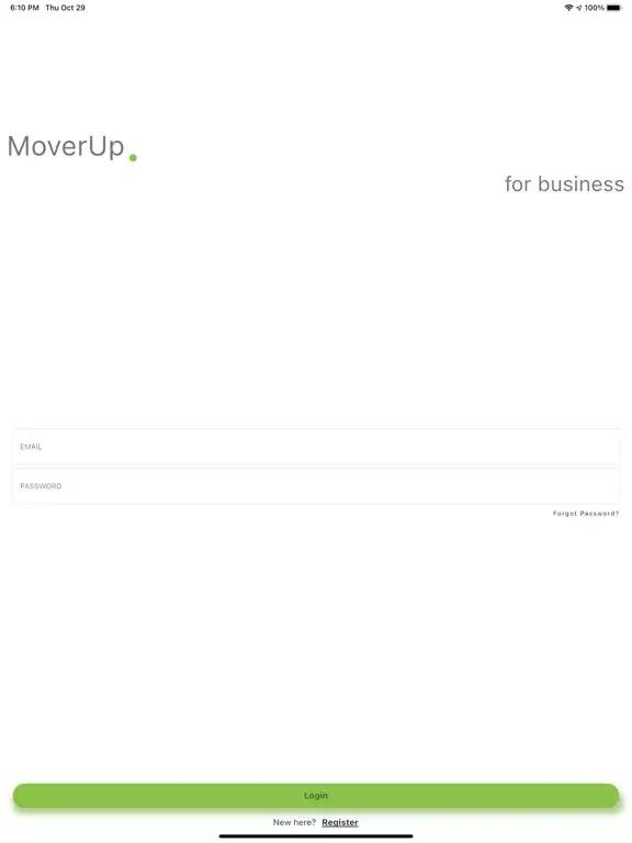 Capturas de pantalla de MoverUp for business iPad 