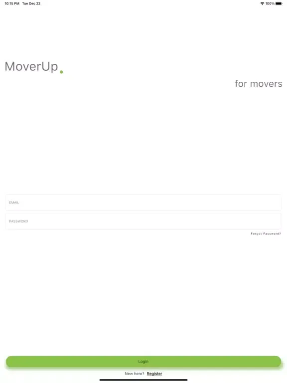 MoverUp for movers iPad  Ekran Görüntüleri