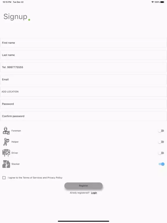 MoverUp for movers iPad  Ekran Görüntüleri