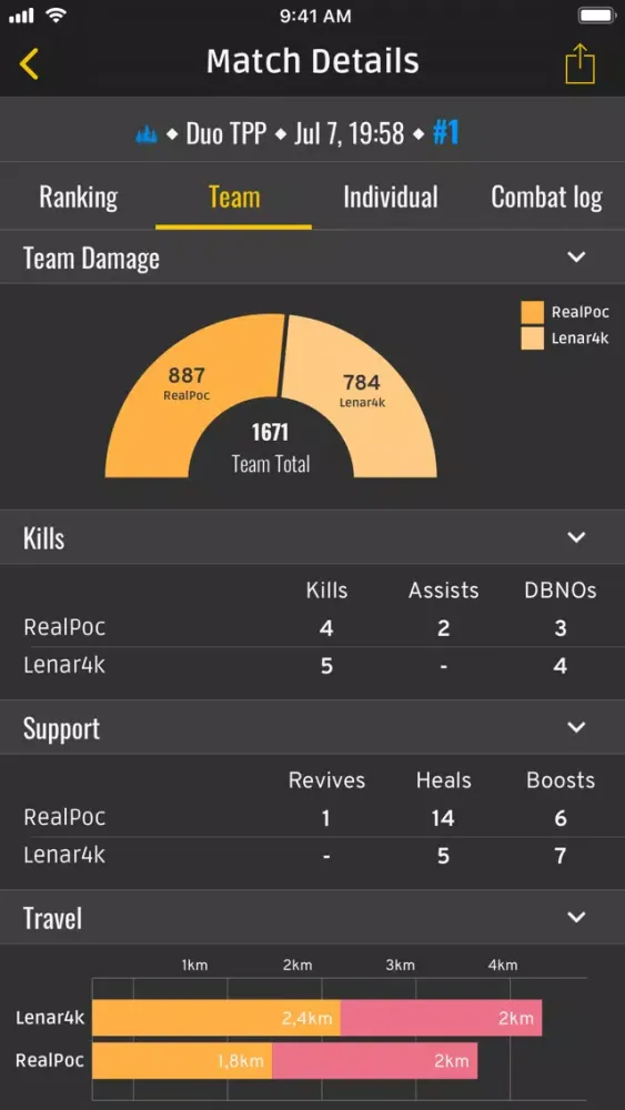 Ảnh chụp màn hình của Stats & Ranks for PUBG