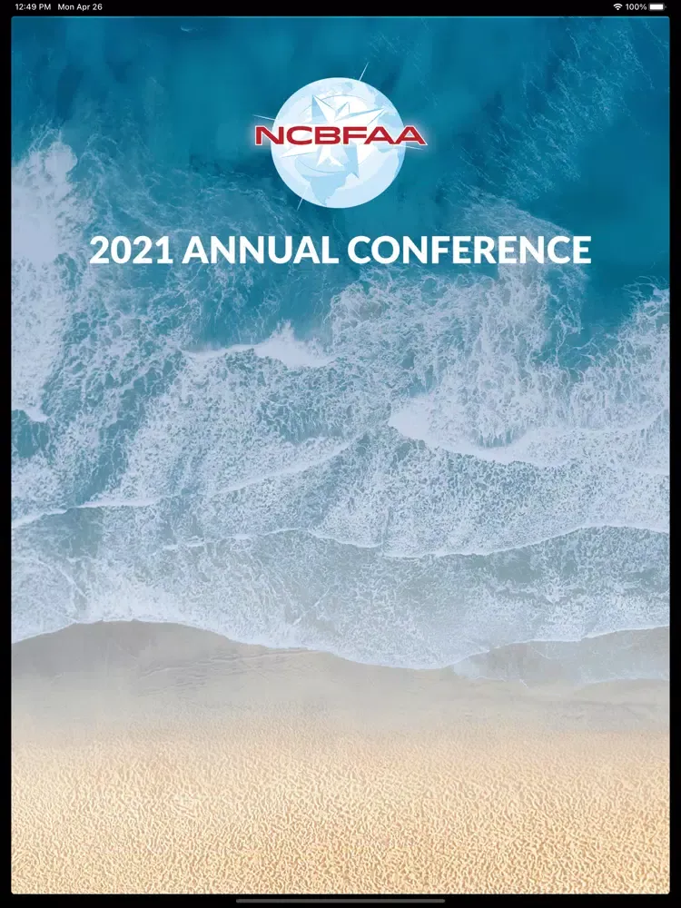 Capturas de tela do 2021 NCBFAA AC iPad 