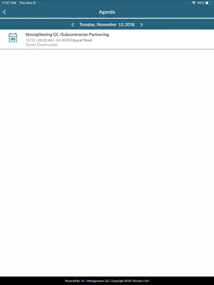 Ảnh chụp màn hình của AGC of DC Leadership Program iPad 