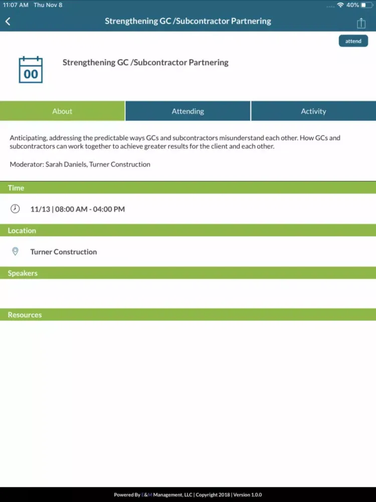 Ảnh chụp màn hình của AGC of DC Leadership Program iPad 