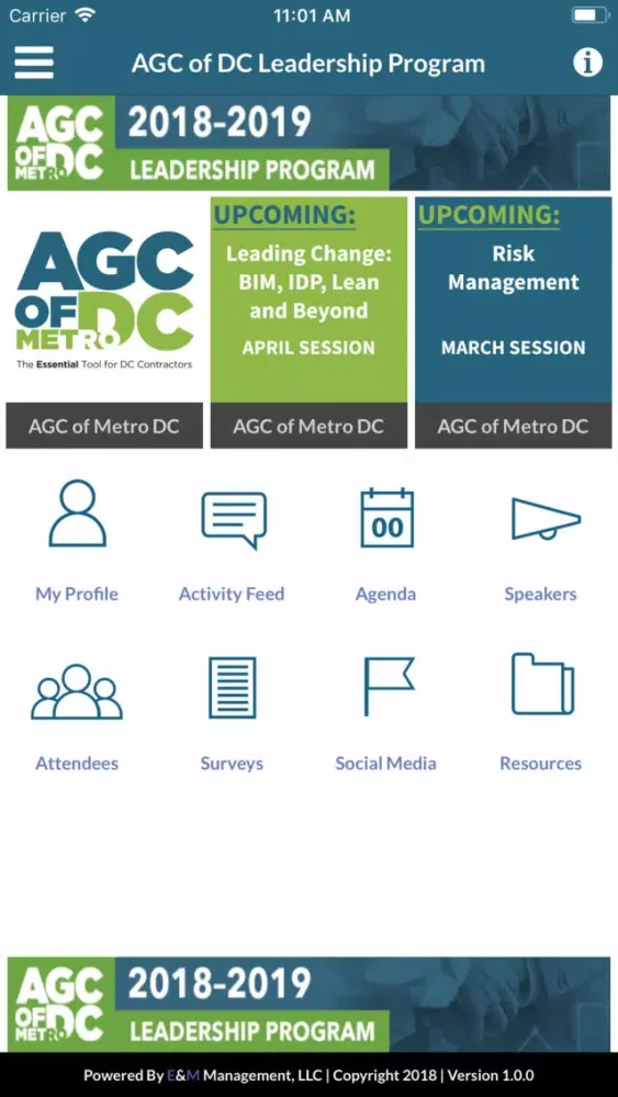 Ảnh chụp màn hình của AGC of DC Leadership Program