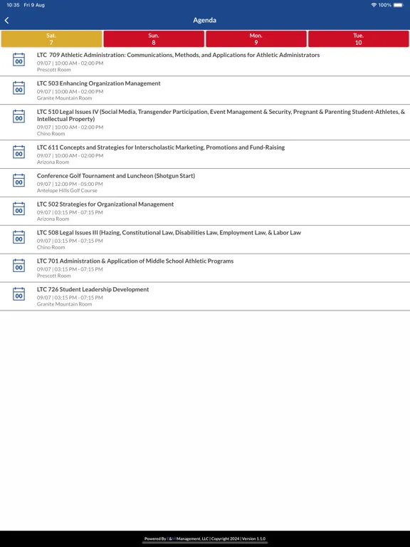Zrzuty ekranu 2024 AIAAA Annual Conf iPad 