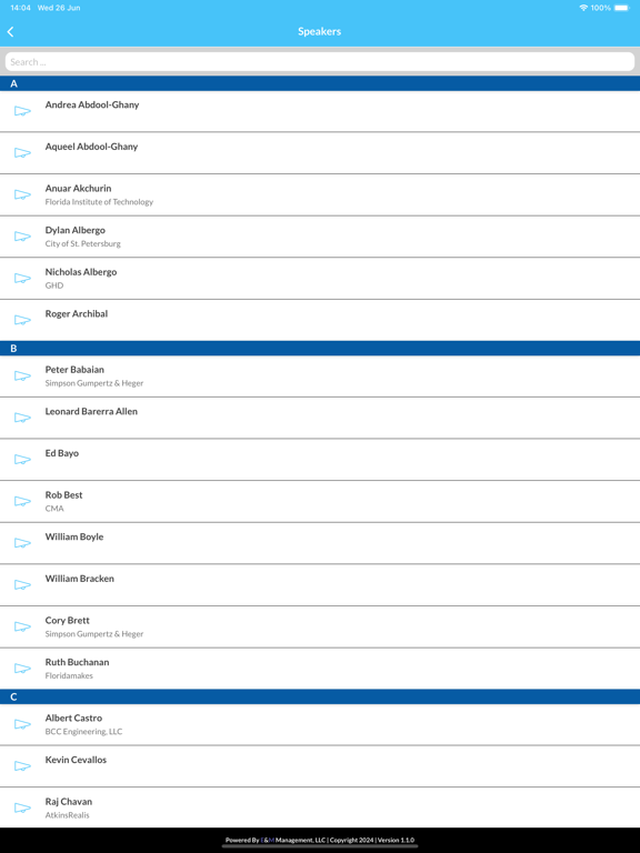 ASCE Florida Annual Conference iPad 應用截圖