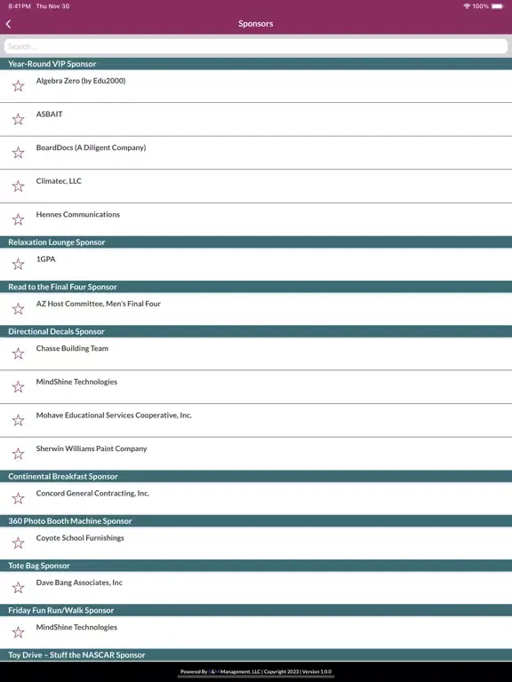 ASBA-ASA Annual Conference iPad  Screenshots