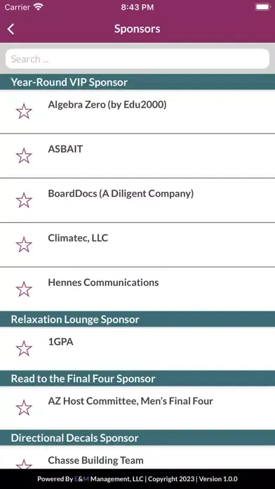 ASBA-ASA Annual Conference Screenshots