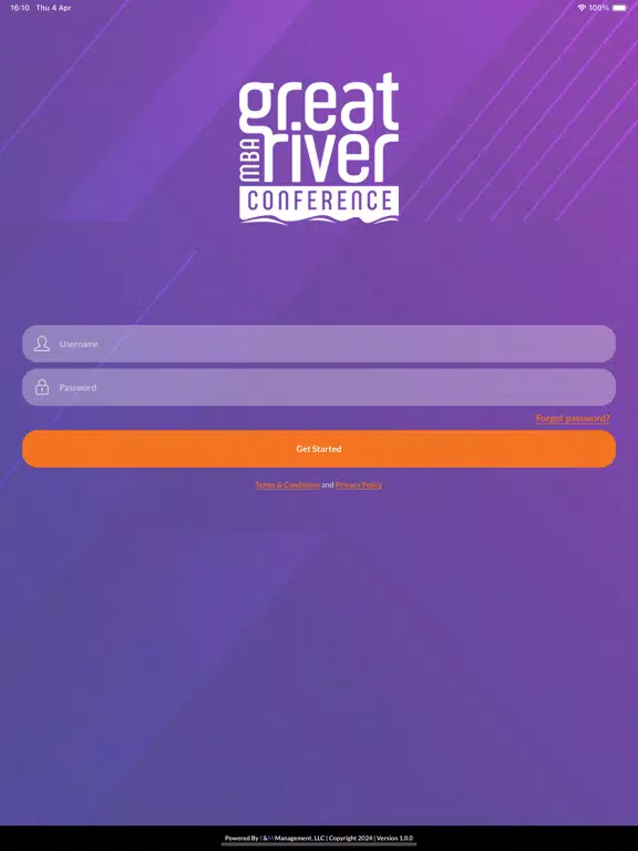 Tangkapan layar Great River MBA Conference iPad 