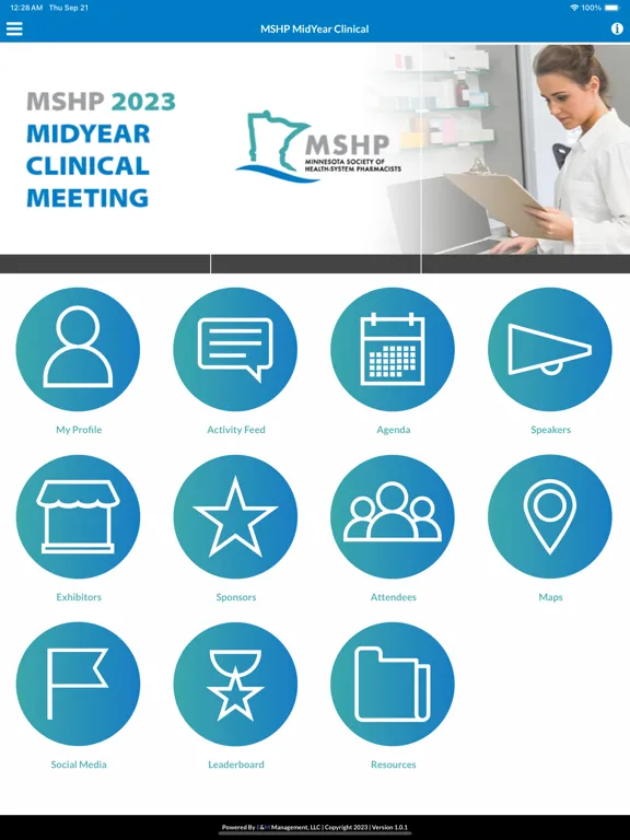 Tangkapan layar MSHP Midyear Clinical Meeting iPad 